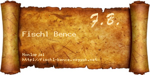 Fischl Bence névjegykártya